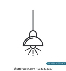 Hanging Lamp Icon Vector Template