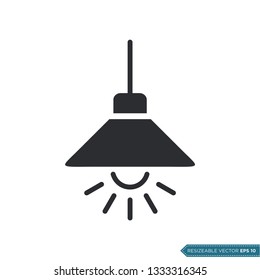 Hanging Lamp Icon Vector Template