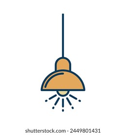 Hanging Lamp Icon Vector Template illustration design