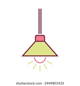 Hanging Lamp Icon Vector Template illustration design