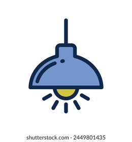 Hanging Lamp Icon Vector Template illustration design