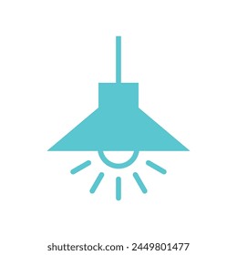 Hanging Lamp Icon Vector Template illustration design