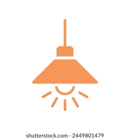 Hängelampe Icon Vektorgrafik Vorlage Illustration Design