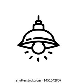 hanging lamp icon vector trendy flat design