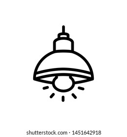 hanging lamp icon vector trendy flat design
