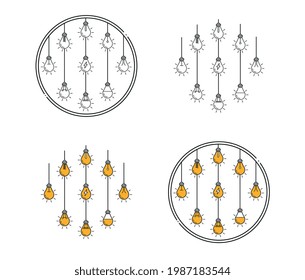 HANGING LAMP ICONS BEING LIT