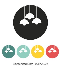 hanging lamp icon.vector illustration.