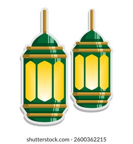 hanging lamp islamic theme illustration art
