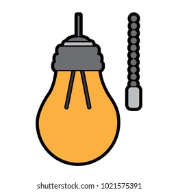 hanging lamp with light bulb with chain