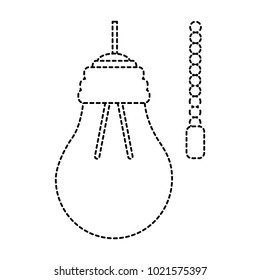 hanging lamp with light bulb with chain