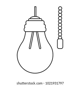 hanging lamp with light bulb with chain