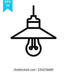 hanging lamp line icon. line style sign for mobile concept and web design. Spotlight simple line vector icon. Symbol, logo illustration. Pixel perfect vector graphics