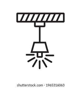 hanging lamp line icon vector illustration design.