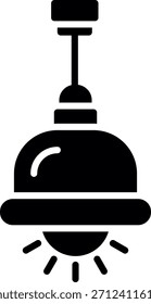 Lámpara colgante Nuevo Vector de diseño de iconos creativos