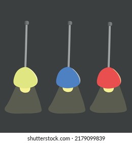 Hanging lamp set vector illustration 