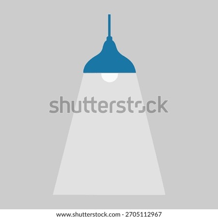 Hanging Lamp With Spotlight – Flat Design	
