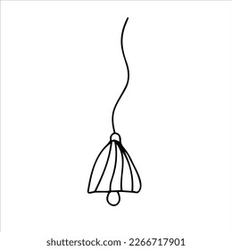 Hanging lamp. Vector hand-drawn. Template, icon, exis, clipart, logo.