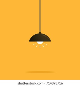 Hanging lamp vector illustration template element