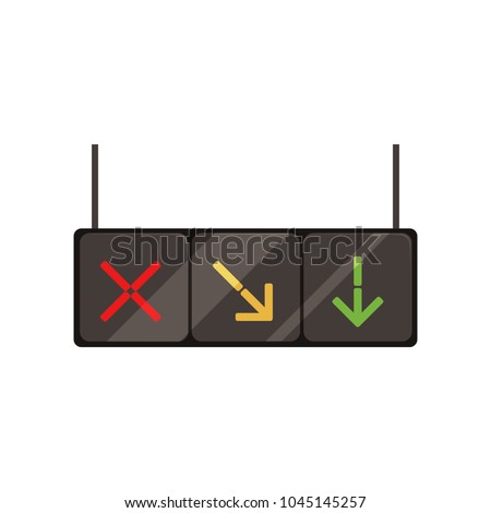 Similar – Red light warning lamp in front of film or sound studio