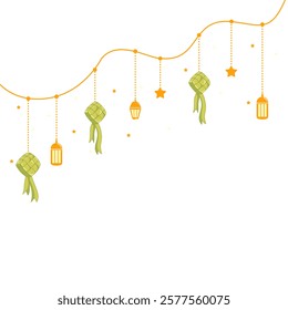 Hanging Lantern Decoration. Eid Mubarak Ketupat Lantern. Islamic Lantern