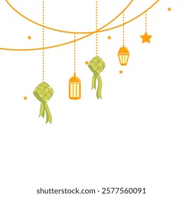 Hanging Lantern Decoration. Eid Mubarak Ketupat Lantern. Islamic Lantern