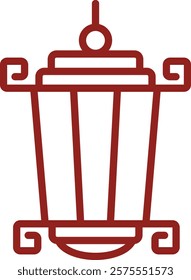 Hanging Lantern Element For Design Graphic