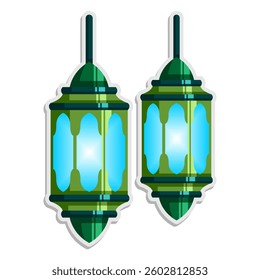  hanging lantern muslim ramadhan theme illustration