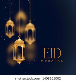 hanging lanterns eid festival background