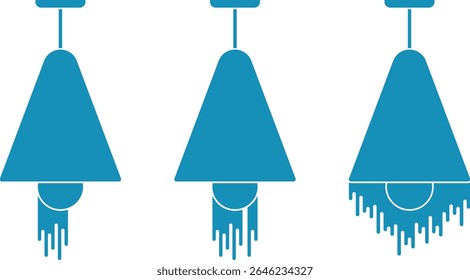 hanging light bulbs with liquid drips, light bulb and chandelier board, electric light bulb and hanging sconce