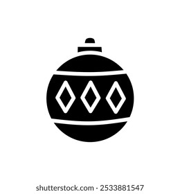 Hanging Light Icon for Christmas and New Year Decoration, Decorative Light Bulb Filled Icon, Hanging Light Bulb Flat Icon