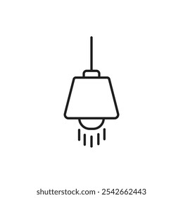 Hanging light icon isolated on white background