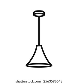 Hanging light icon Simple thin line flat symbol