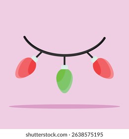 Hanging light icon. Subtable to place on Christmas day, Celebration, etc.
