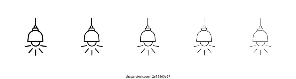 Icono de luz colgante Ilustración de Arte vectorial