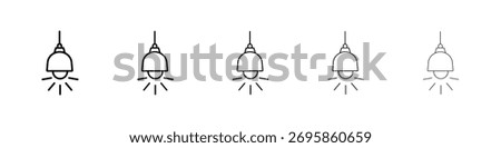 Hanging light icon Vector Art Illustration