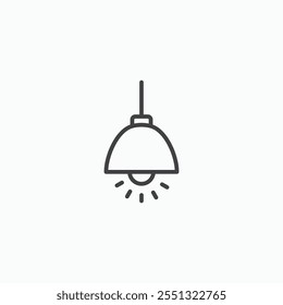 Ilustración vectorial de icono de luz colgante. EPS10