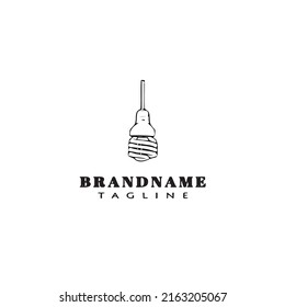 diseño de icono del logotipo de la luz colgante diseño de icono negro vector aislado