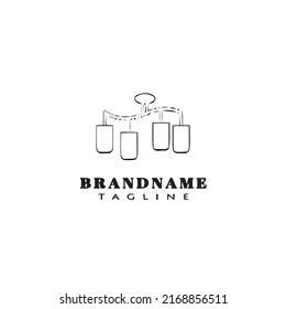 diseño de icono del logotipo de la luz colgante diseño de icono negro vector aislado