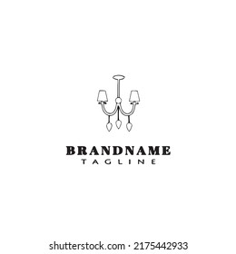 hängende helle Logo-Cartoon-Vorlage Symbol Design Schwarz, moderne einzelne Vektorgrafik