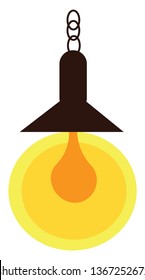 Ein hängender Lichtschuh-Vektorgrafik oder Farbgrafik