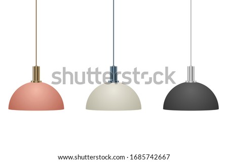 Hanging modern lamp vector design illustration isolated on white background