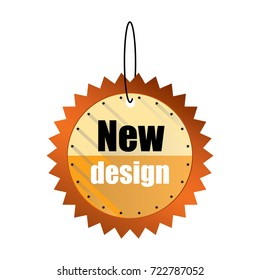 Hanging New design orange tags,Vector