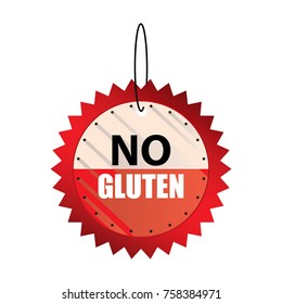Hanging No gluten tags,Vector