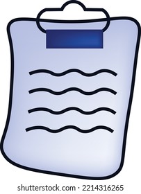 icono de nota colgante color azul no noticias de tablero
