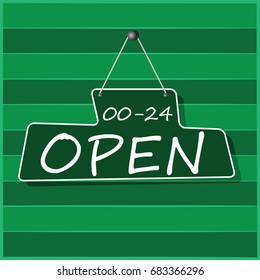 Hanging Open Sign, vector