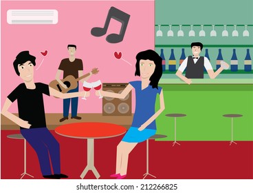 Hanging out in a bar