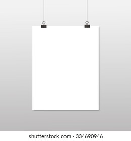 Hanging paper sign
