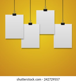 hanging paper sign.vector