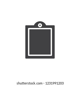 Hanging photo Frame with Hole vector icon. filled flat sign for mobile concept and web design. simple solid icon. Symbol, logo illustration. Pixel perfect vector graphics