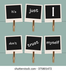 Hanging photos background
